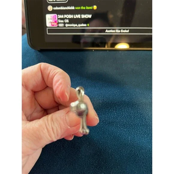 Chrome Hearts Pendant Charm Skull Cross Silver Tone Gothic Biker Pendant - Picture 5 of 5